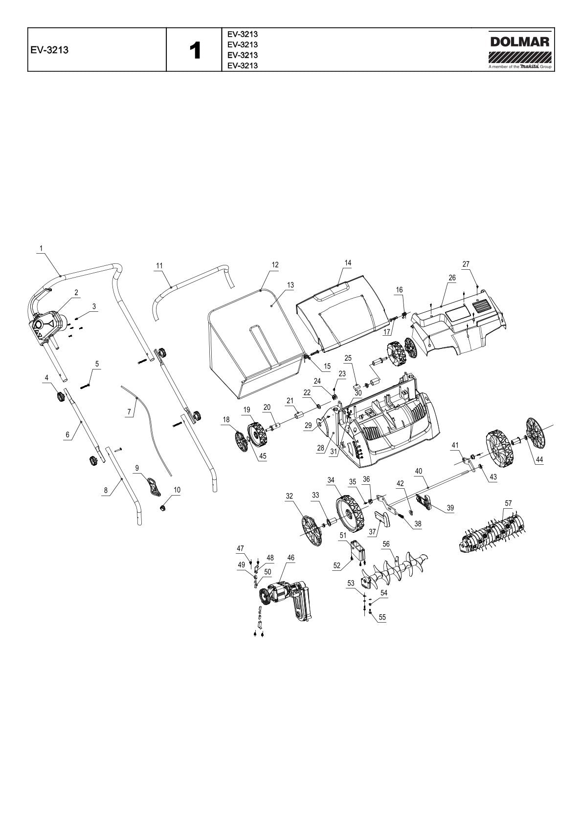 Pièces détachées souffleur thermique Makita EV-3213