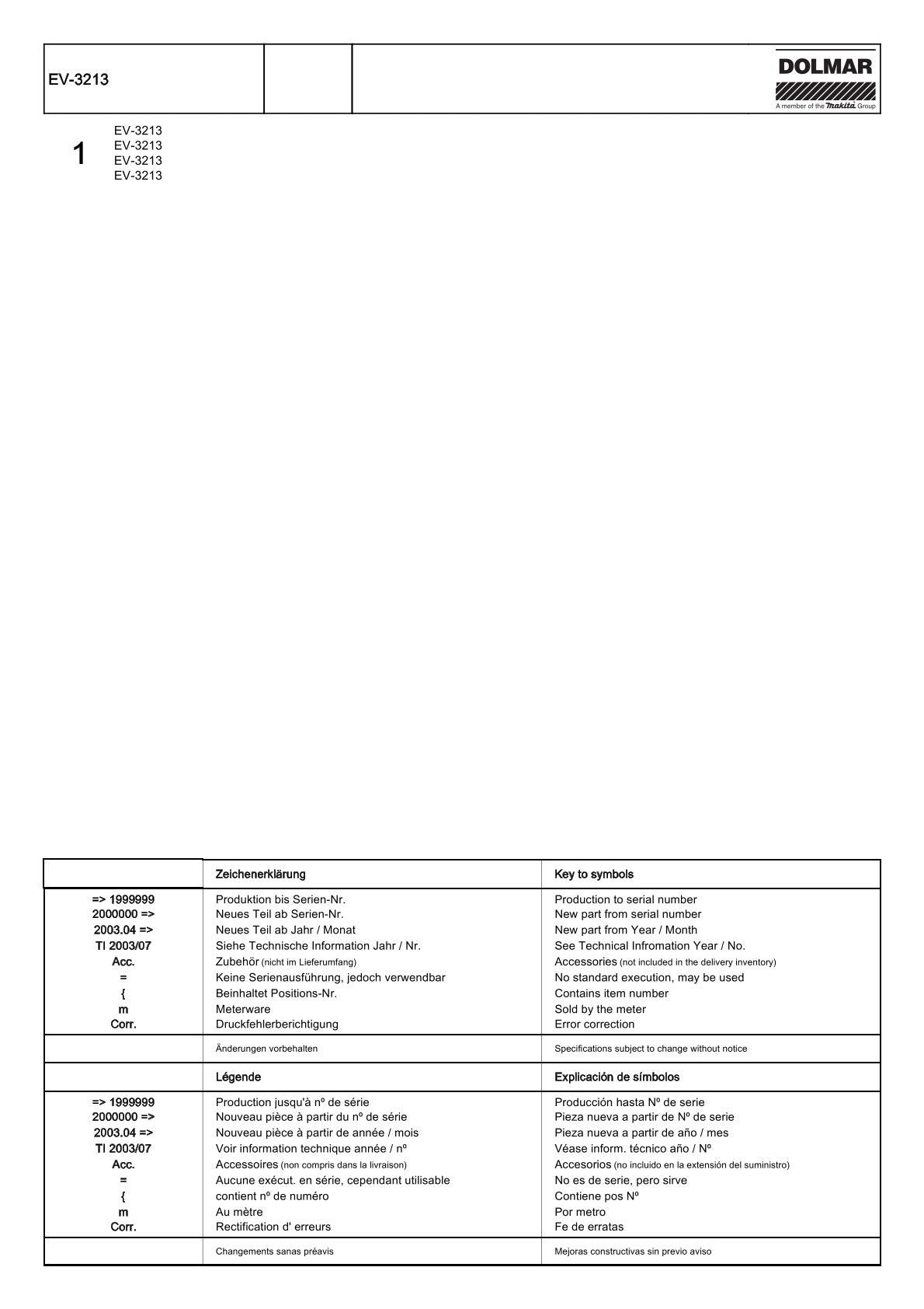 Pièces détachées souffleur thermique Makita EV-3213