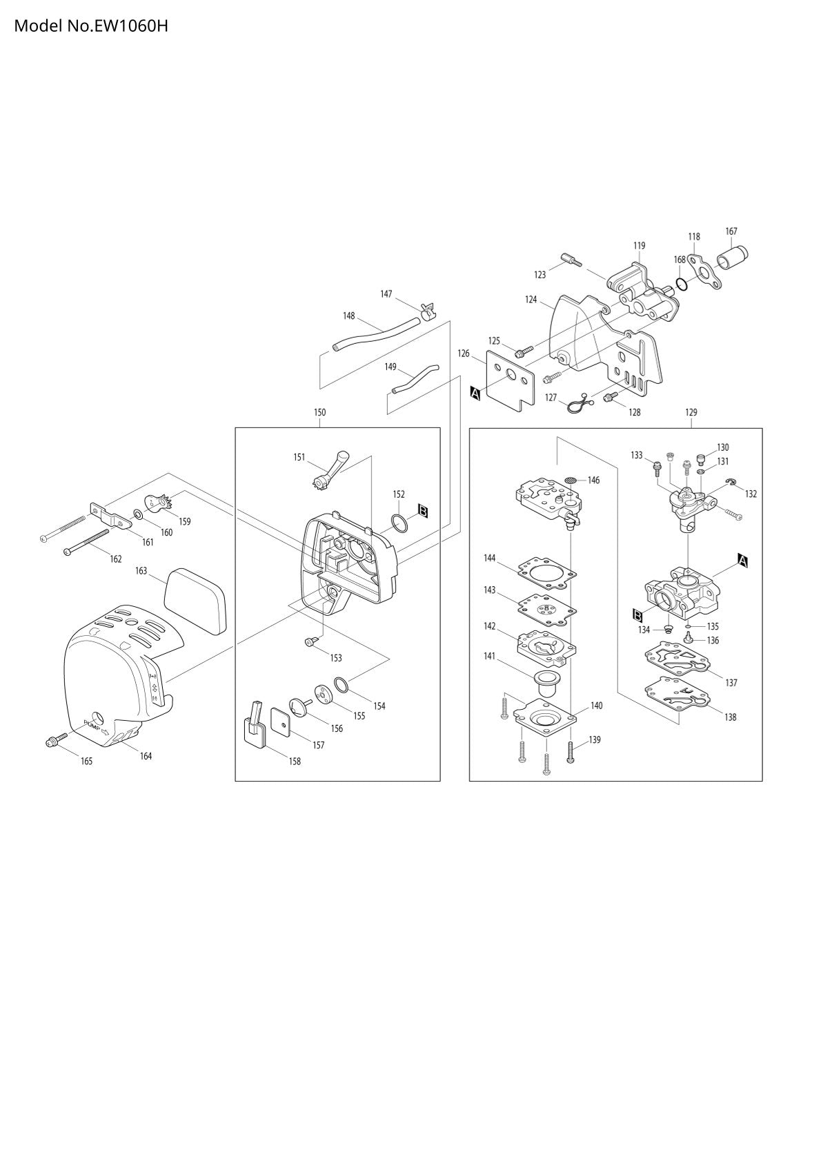 Pièces détachées motopompe Makita EW1060H