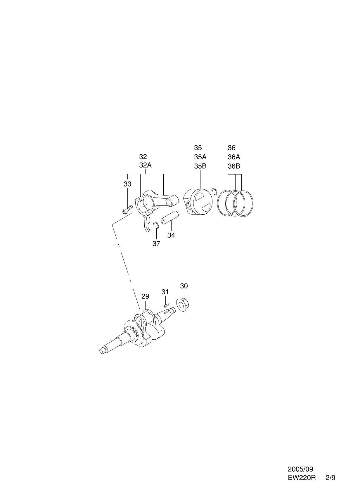 Pièces détachées motopompe Makita EW220R