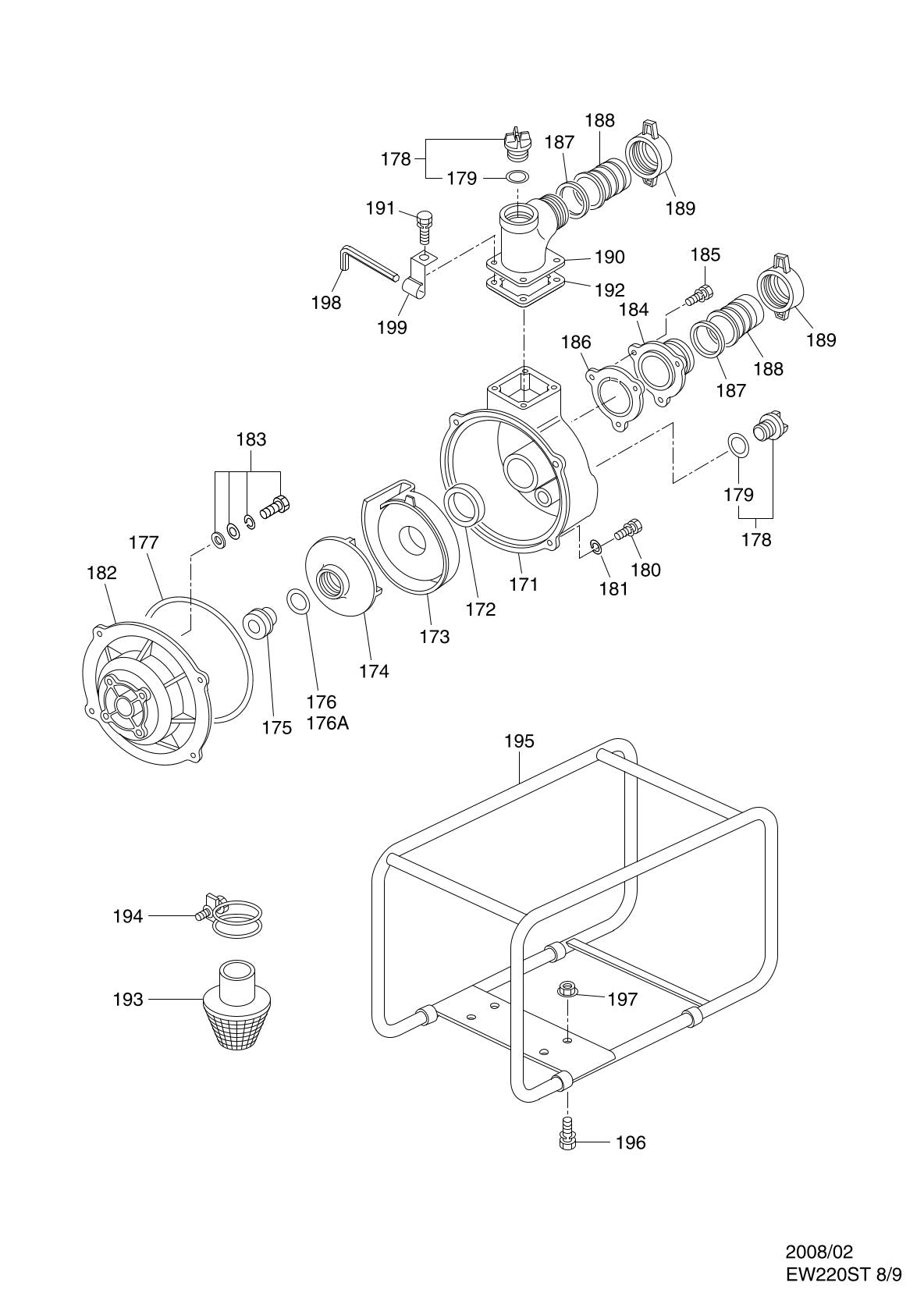 Pièces détachées motopompe Makita EW220ST