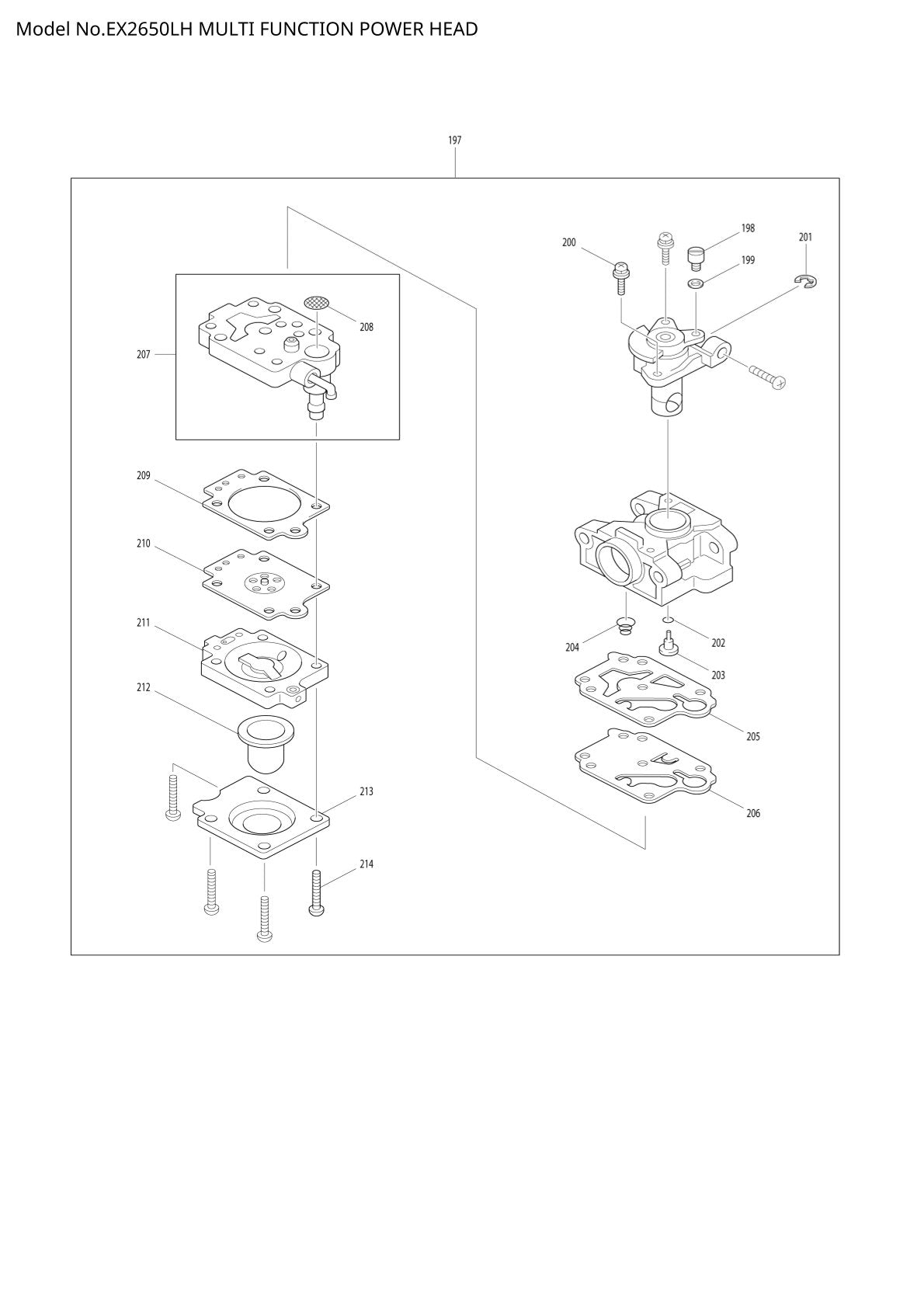 Pièces détachées débroussailleuse thermique Makita EX2650LH