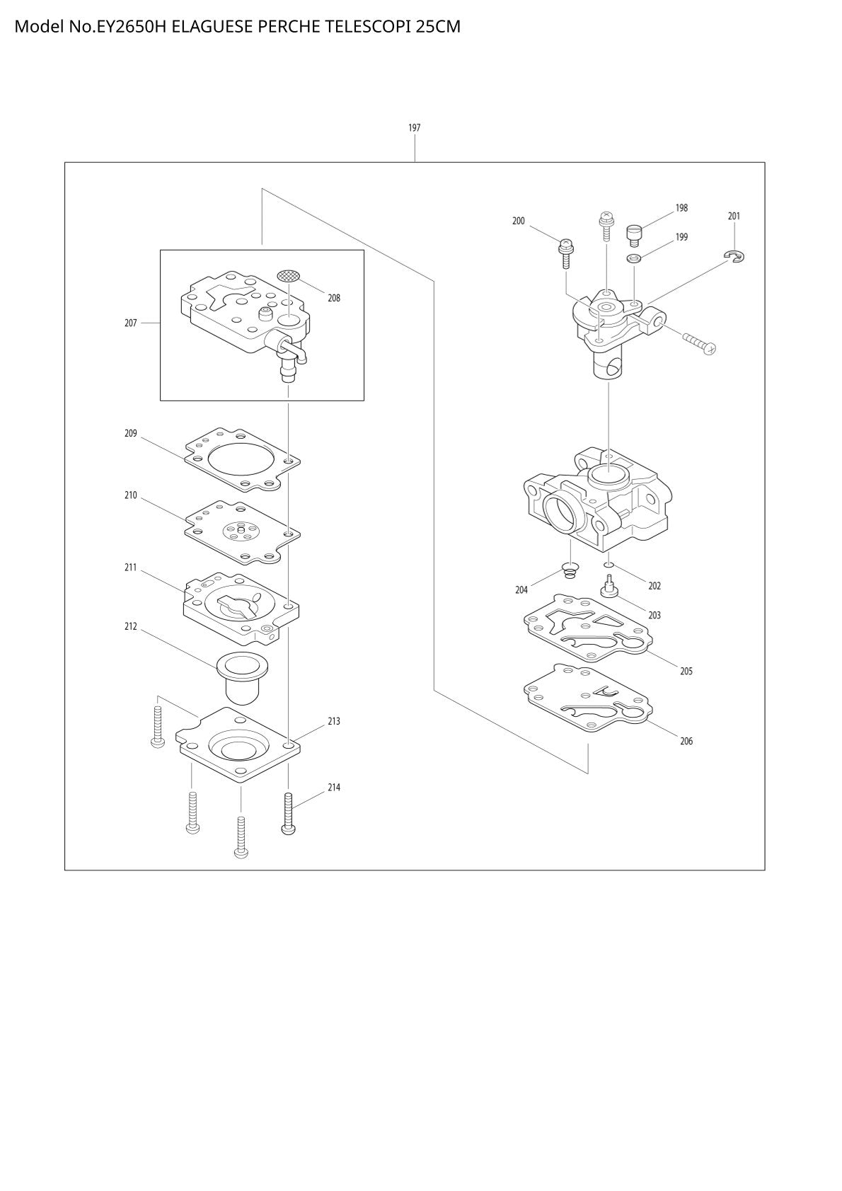 Pièces détachées débroussailleuse thermique Makita EY2650H