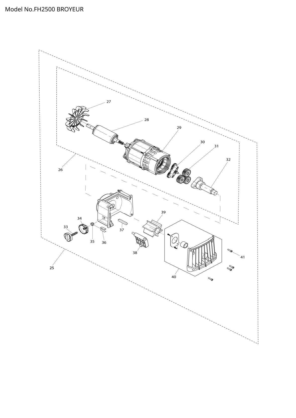 Pièces détachées motobineuse Makita FH2500