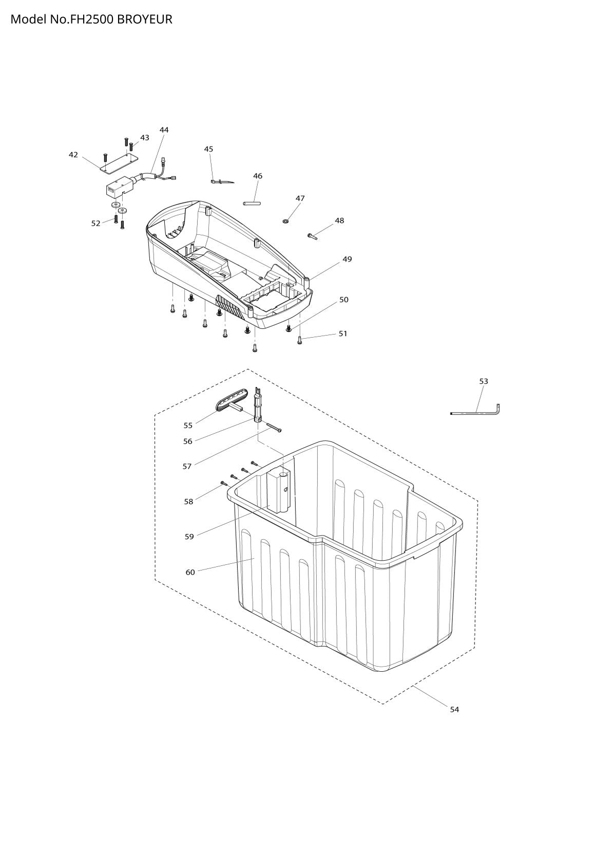 Pièces détachées motobineuse Makita FH2500