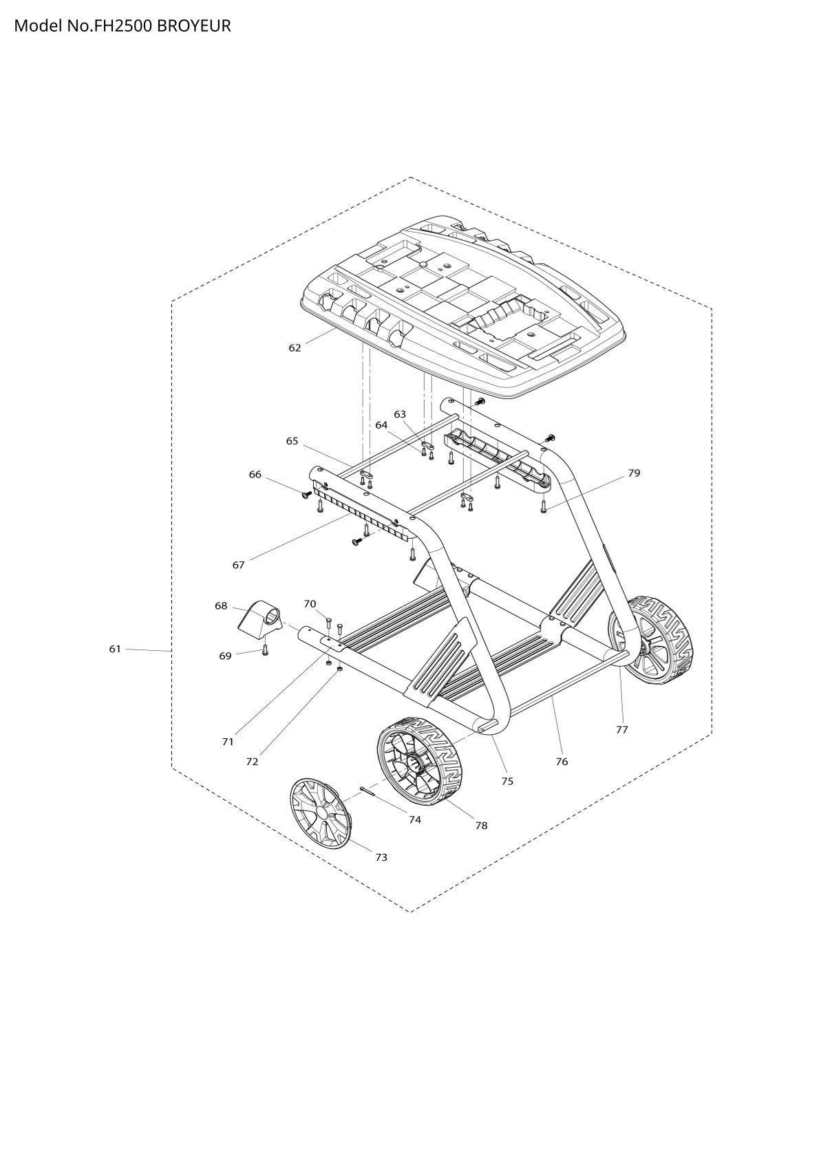 Pièces détachées motobineuse Makita FH2500