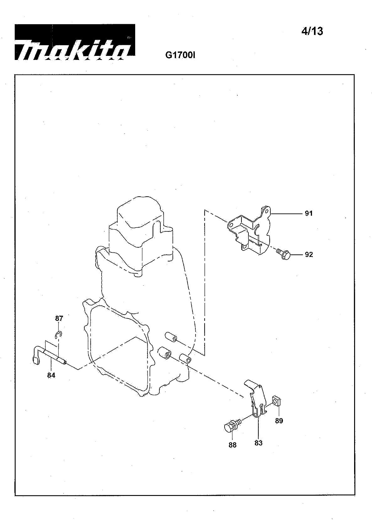 Pièces détachées groupe électrogène Makita G1100