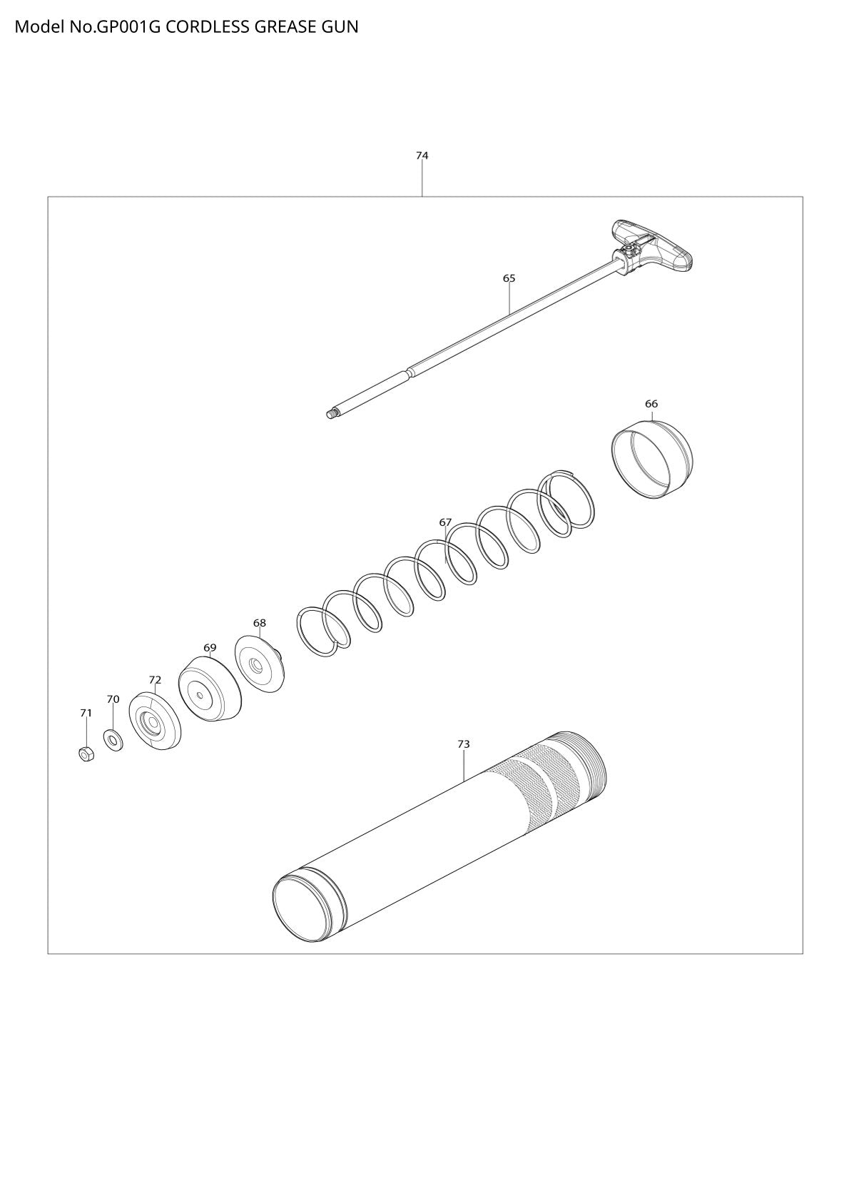 Pièces détachées cloueur Makita GP001G