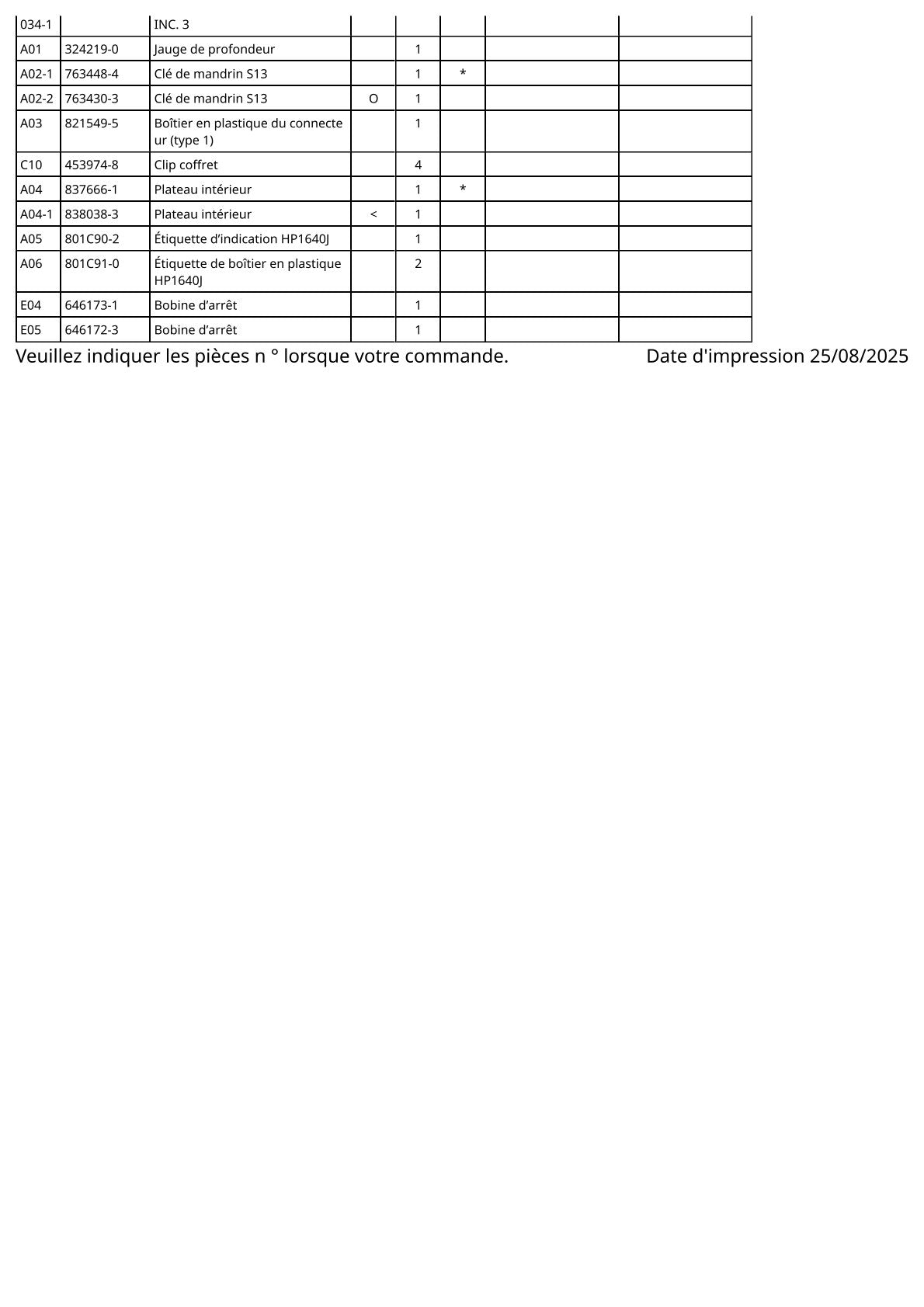Pièces détachées perceuse à percussion Makita HP1640