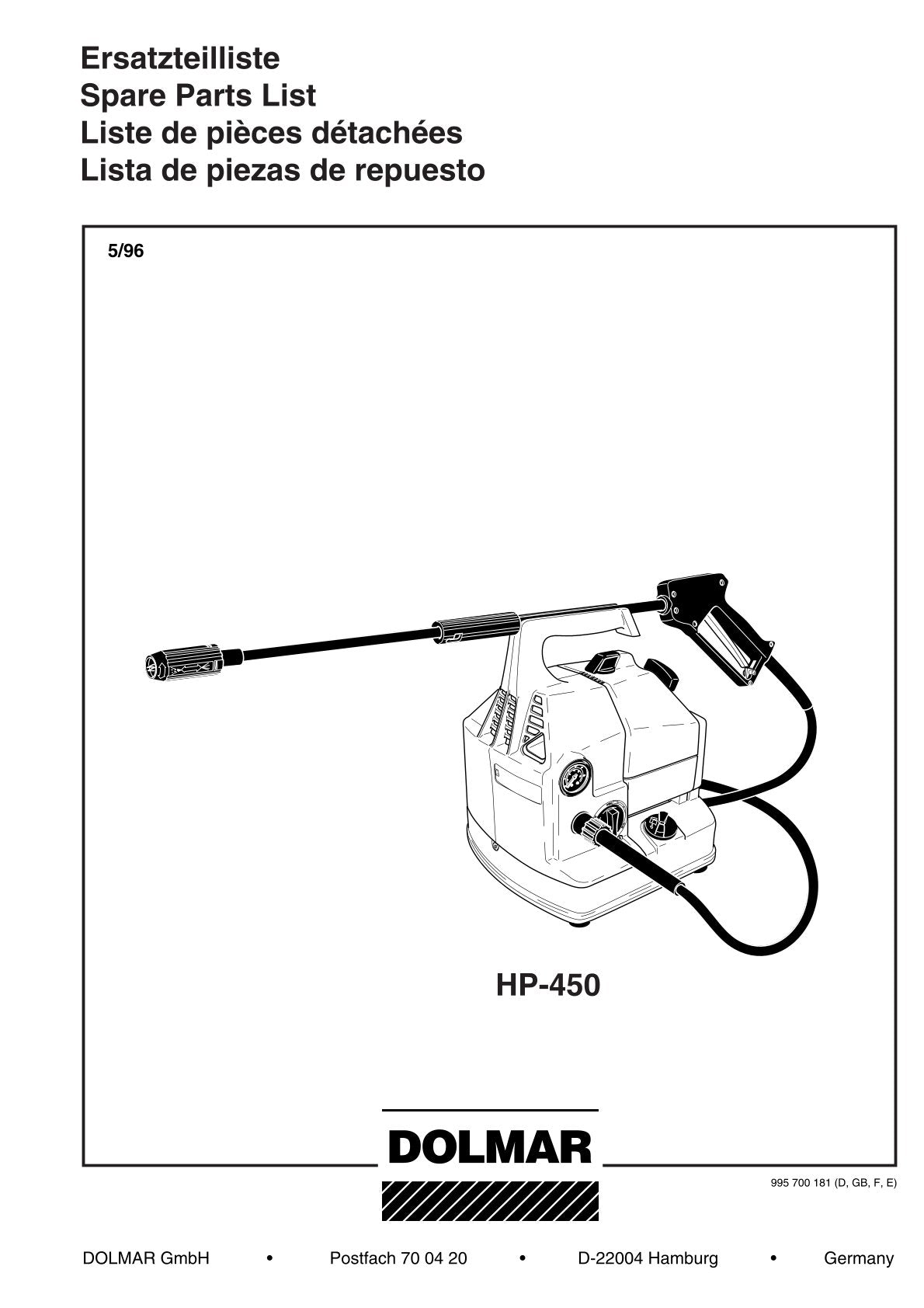 Pièces détachées perceuse à percussion Makita HP450