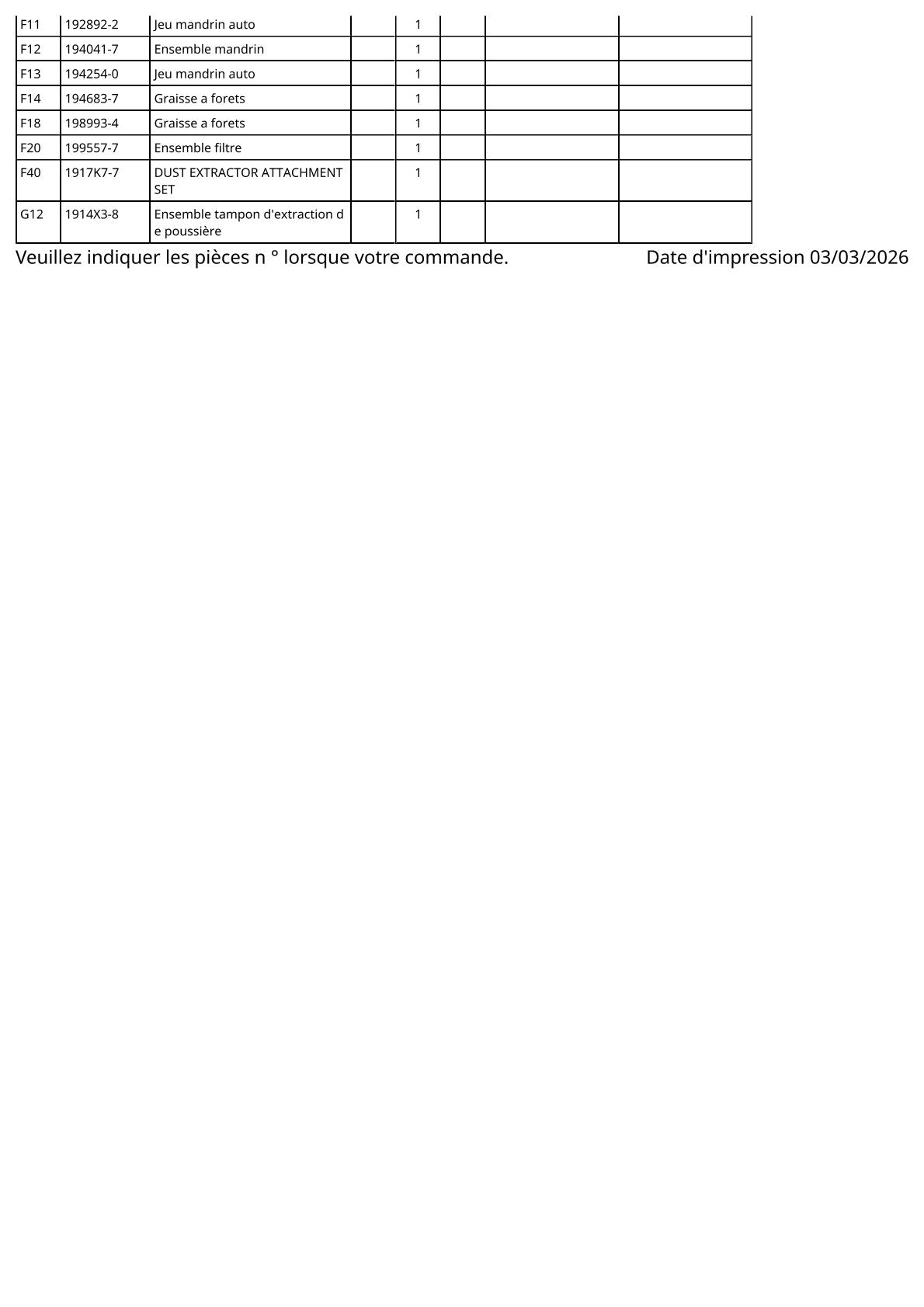 Pièces détachées perforateur burineur sans fil Makita HR007G