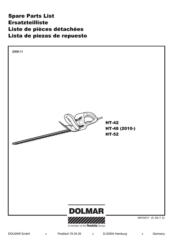 Pièces détachées taille-haie thermique Makita HT-52