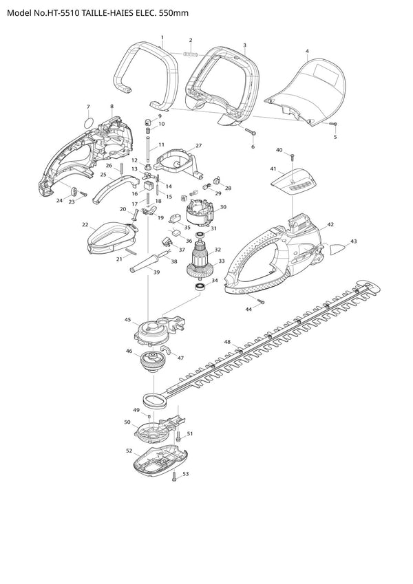 Pièces détachées taille-haie thermique Makita HT-5510