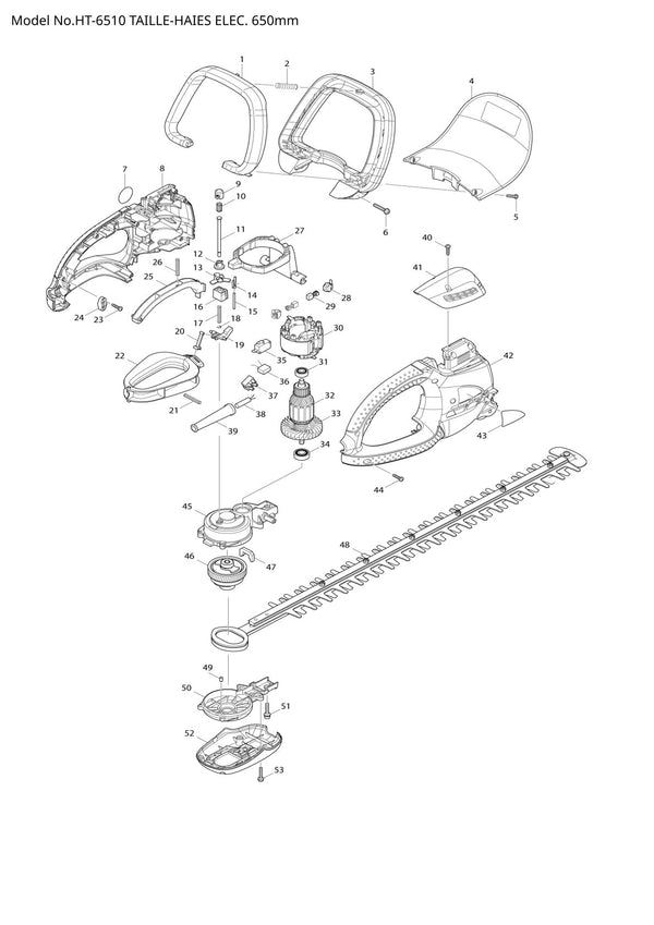 Pièces détachées taille-haie thermique Makita HT-6510