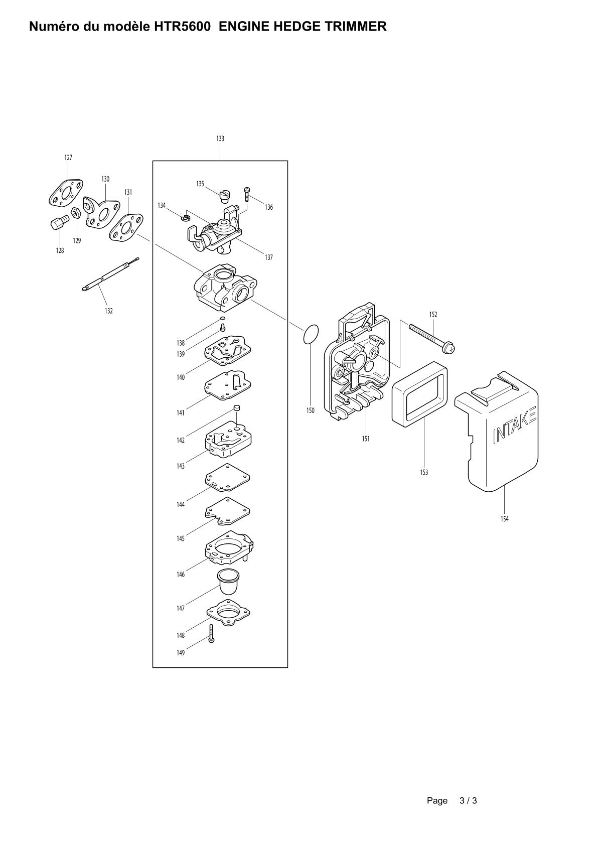 Pièces détachées taille-haie thermique Makita HTR5600