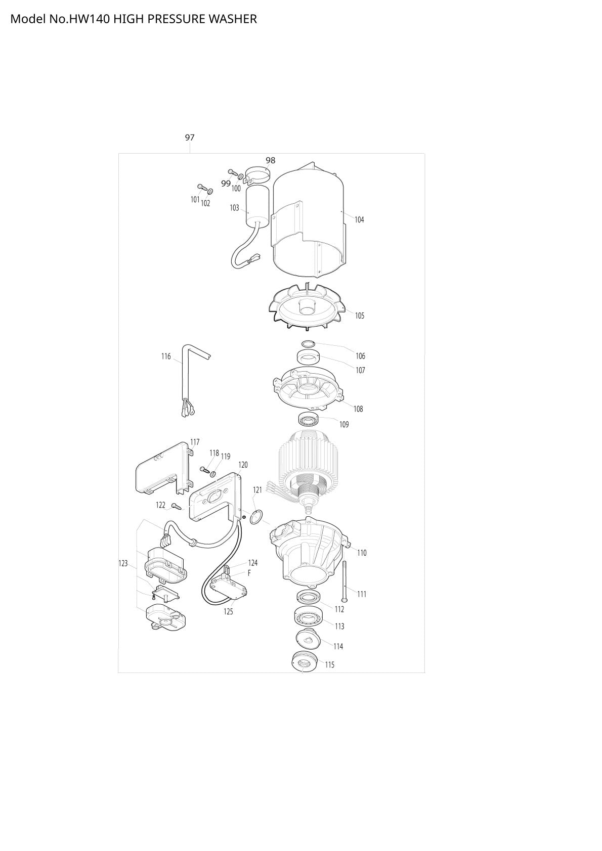Pièces détachées nettoyeur haute pression Makita HW140