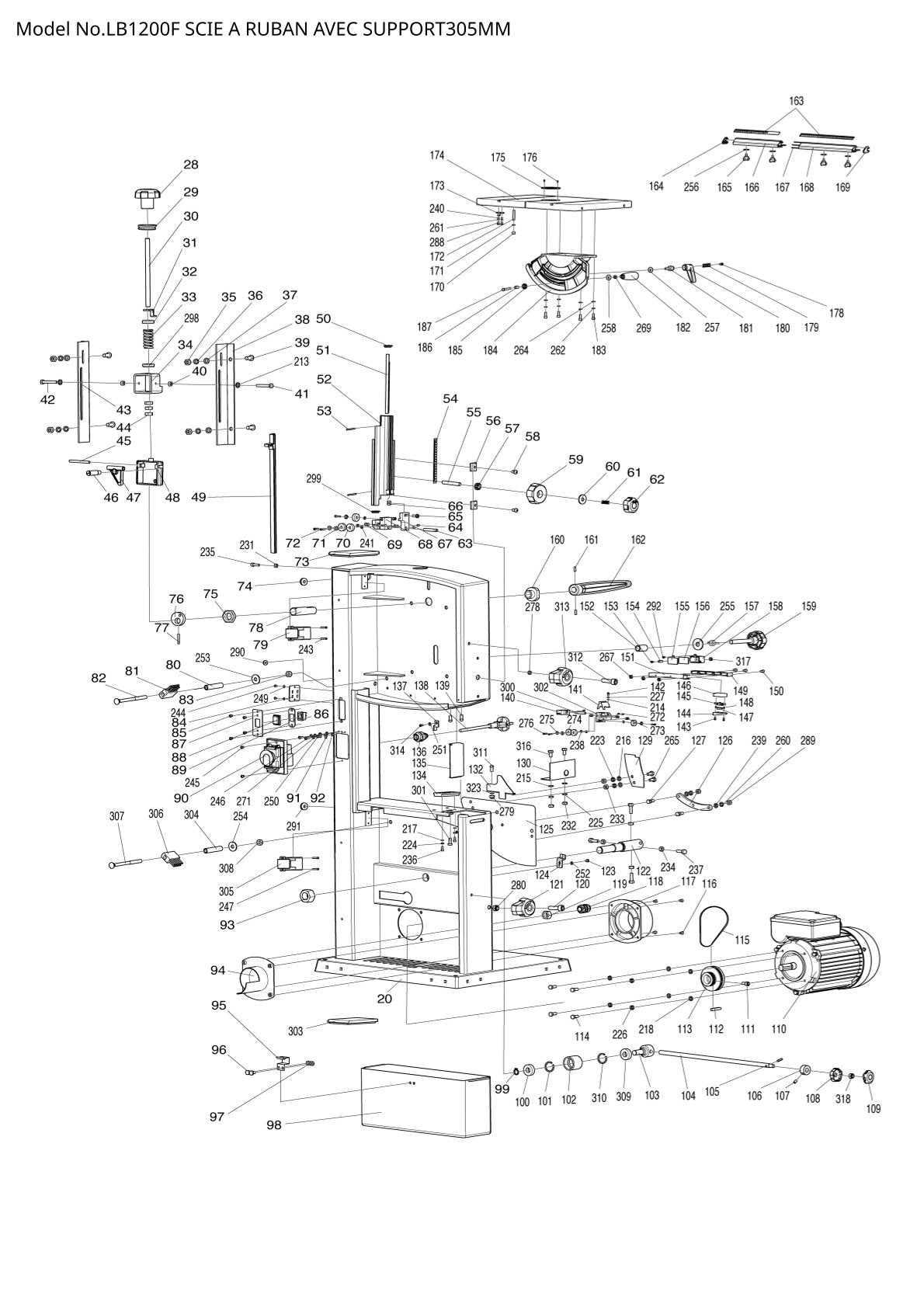 Pièces détachées matériel d’atelier Makita LB1200F