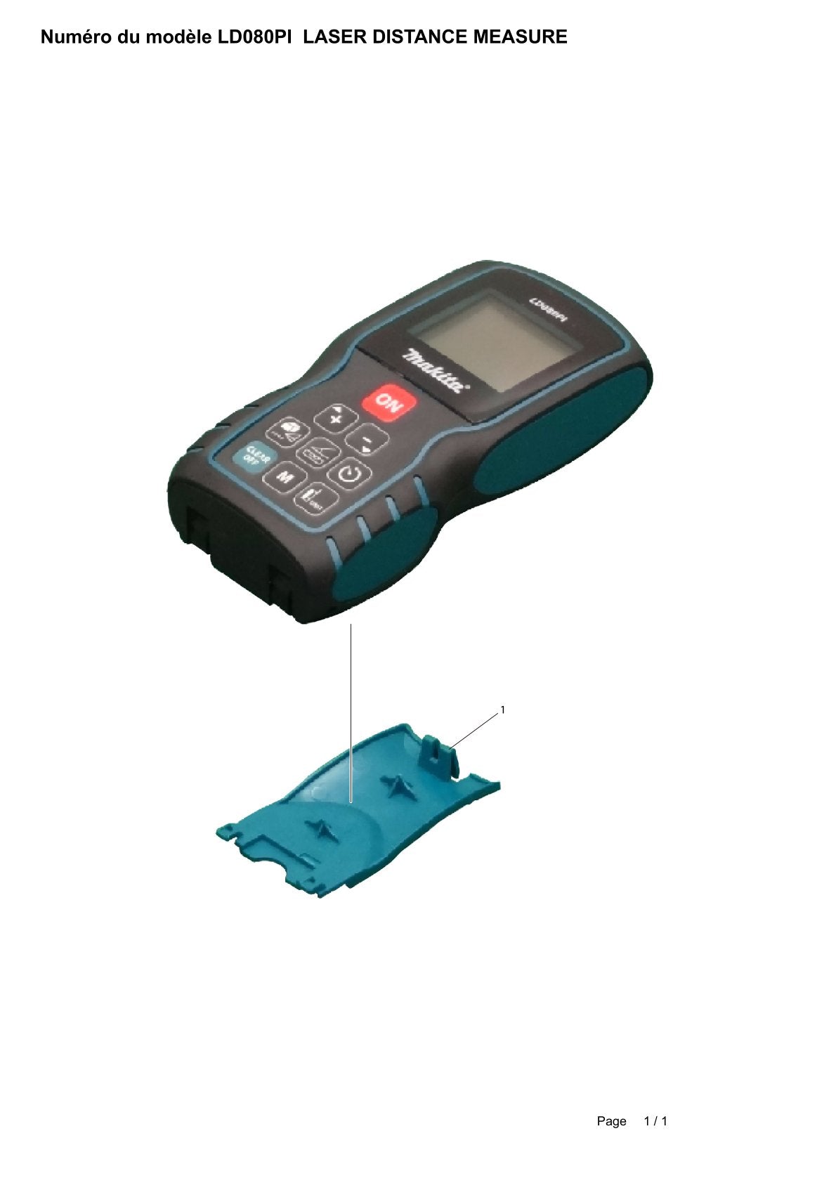 Pièces détachées laser de chantier Makita LD080PI