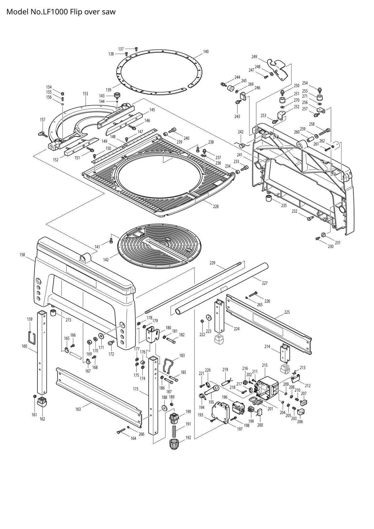 Pièces détachées scie / tronçonneuse Makita LF1000