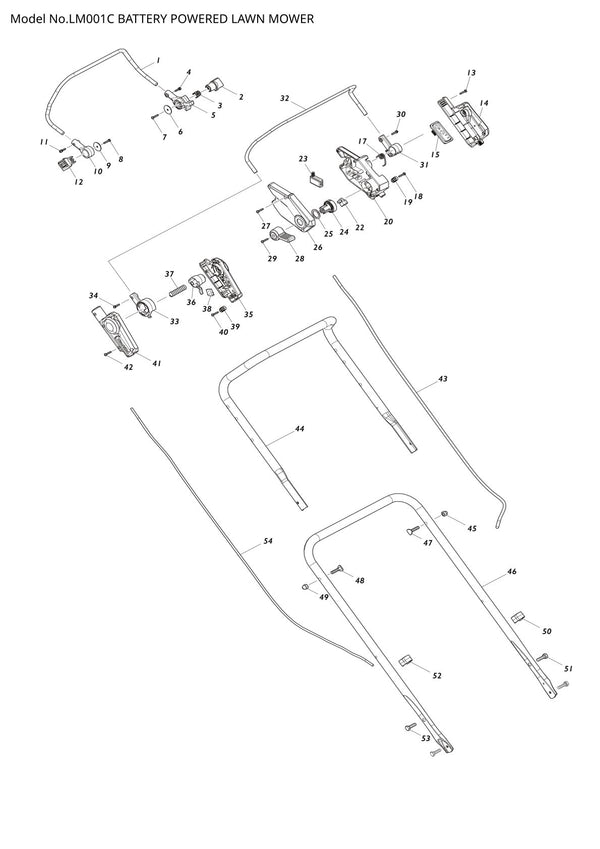 Pièces détachées tondeuse à gazon sans fil Makita LM001C