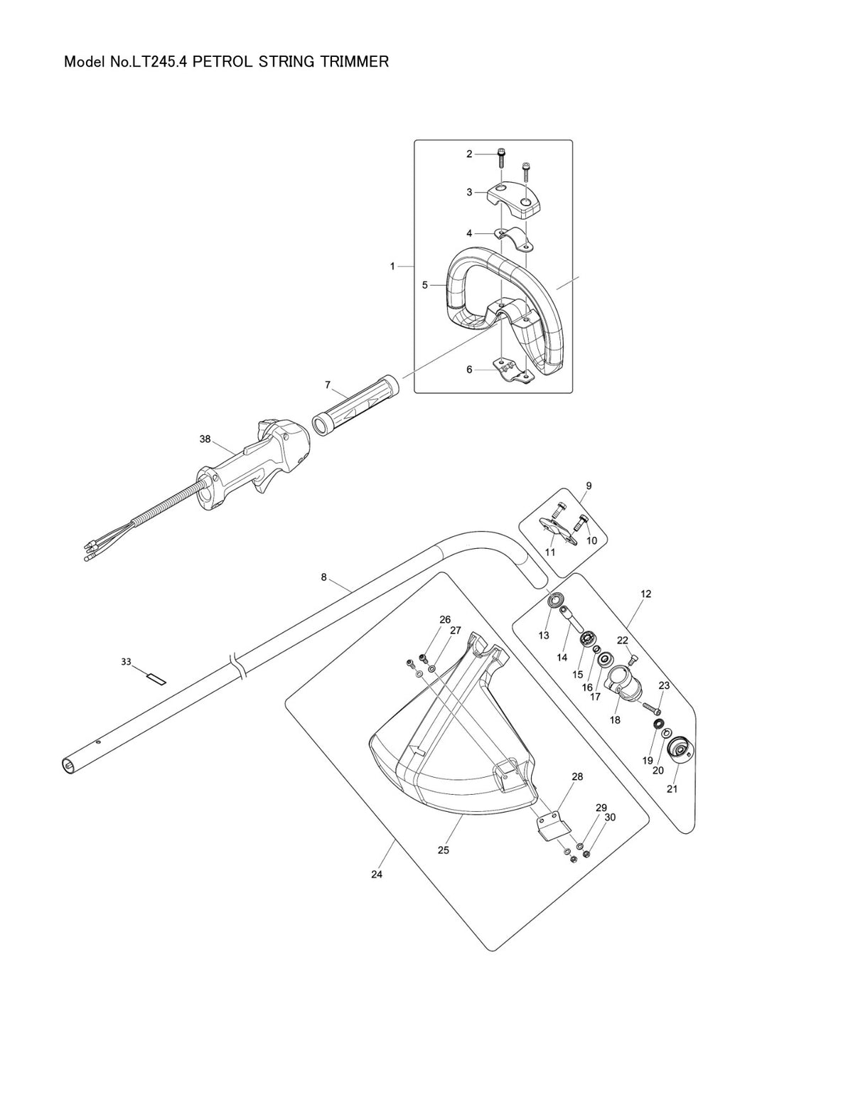 Vue éclatée Makita LT-245.4 - page 1
