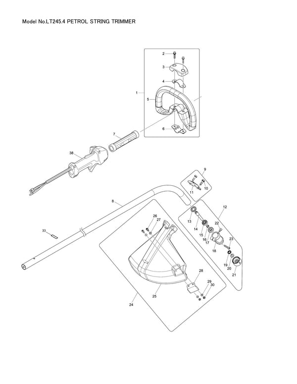 Vue éclatée Makita LT-245.4 - page 1