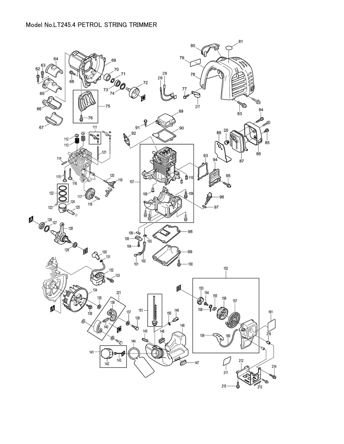 Vue éclatée Makita LT-245.4 - page 3