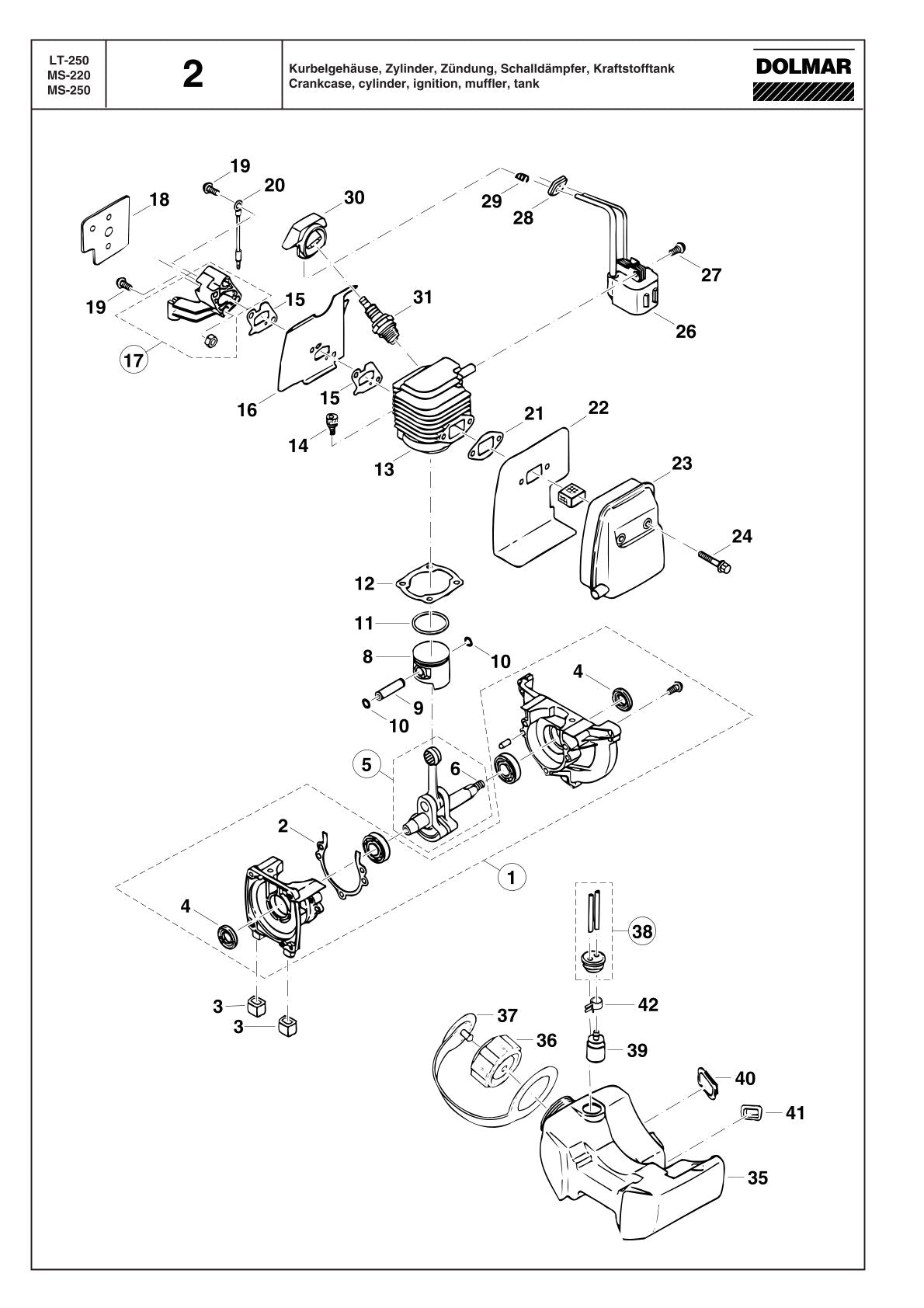 Pièces détachées coupe-bordures thermique Makita LT250