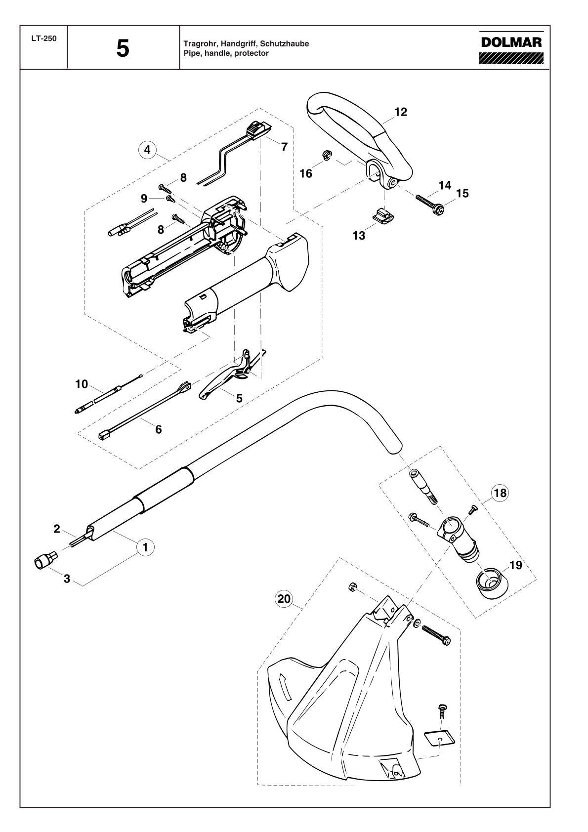 Pièces détachées coupe-bordures thermique Makita LT250
