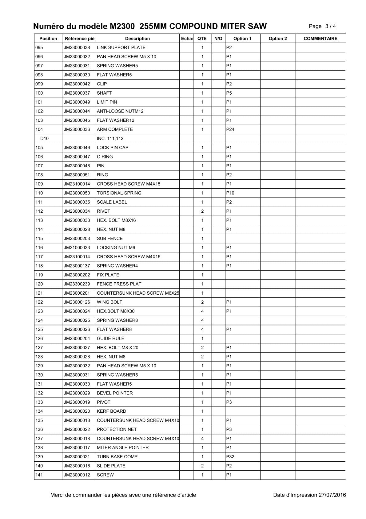 Pièces détachées tronçonneuse à métaux Makita M2300