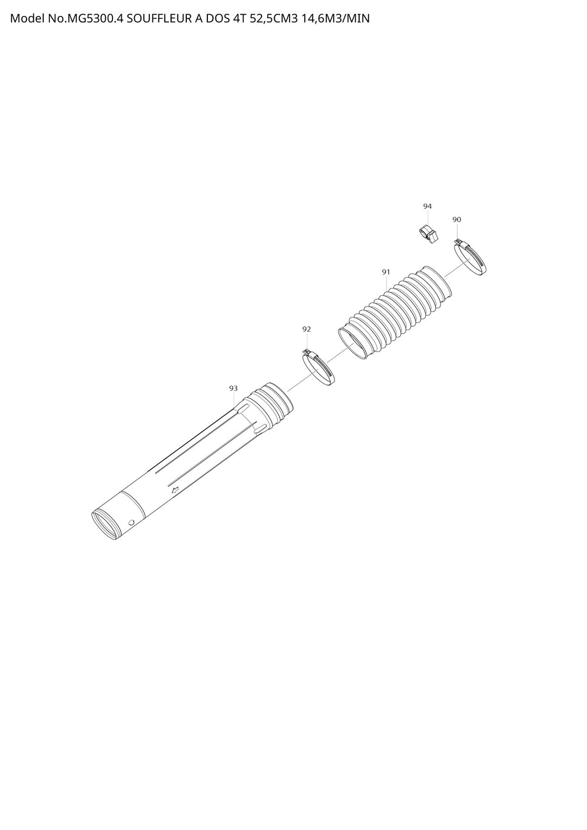 Vue éclatée Makita MG5300.4 - page 1