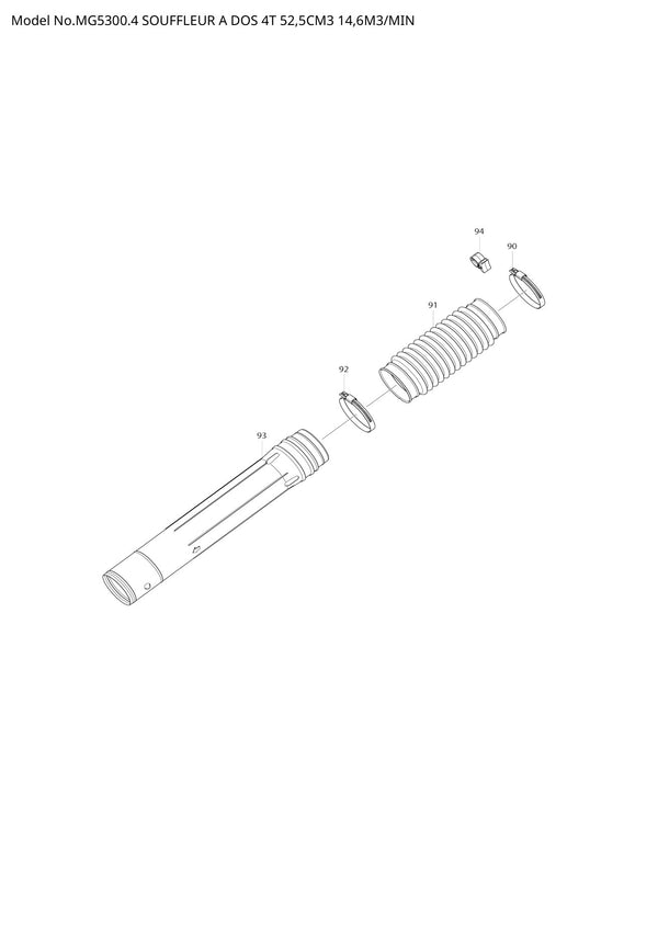 Vue éclatée Makita MG5300.4 - page 1