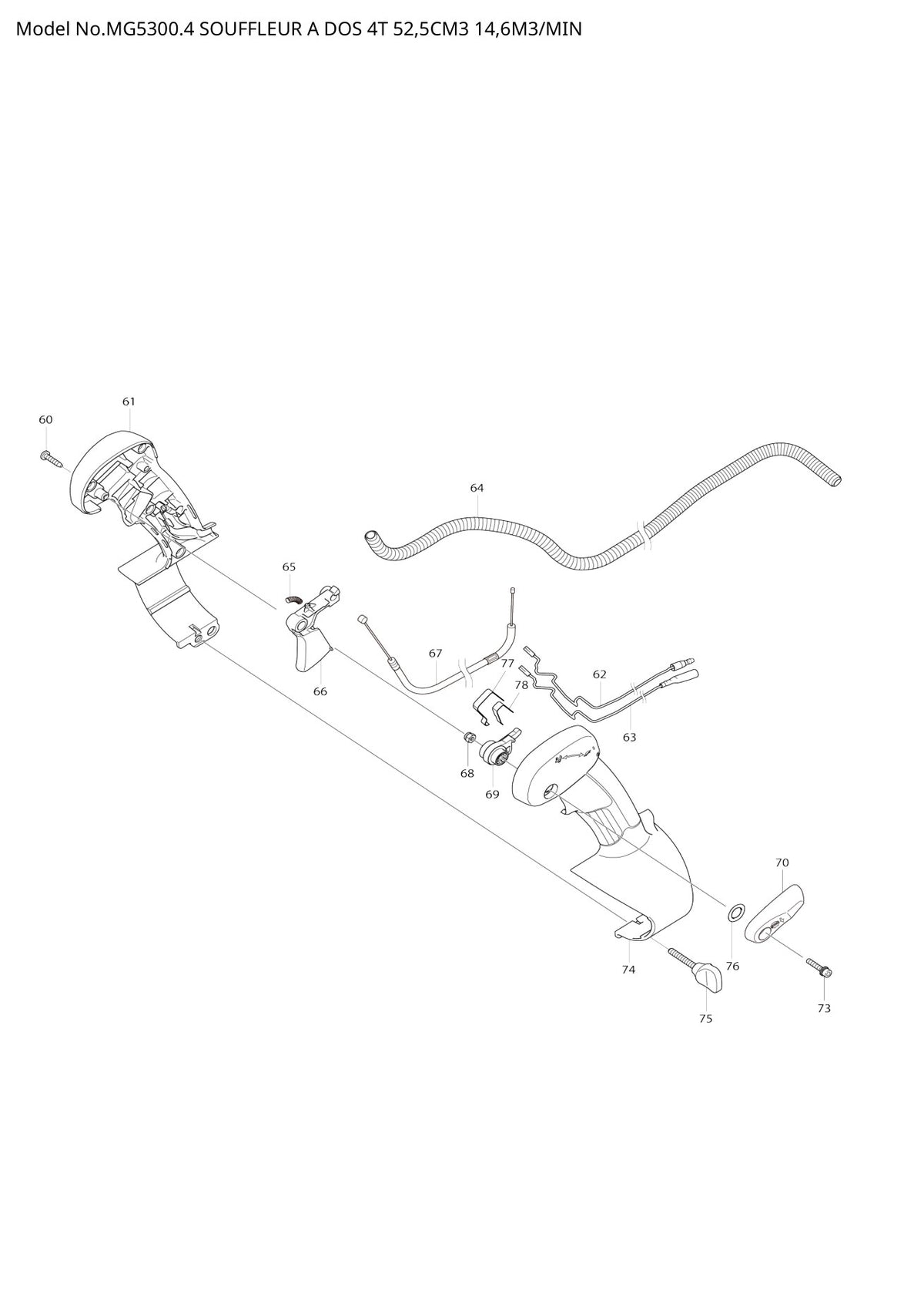 Vue éclatée Makita MG5300.4 - page 2