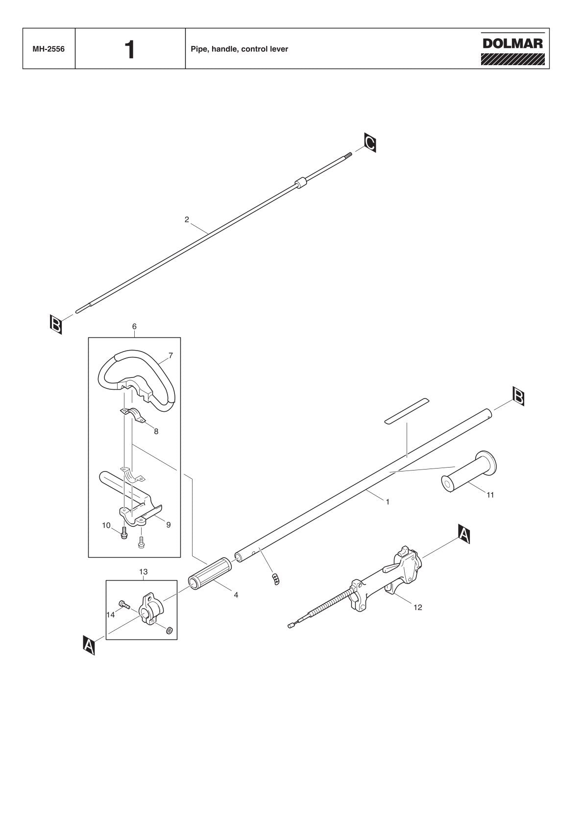 Pièces détachées débroussailleuse thermique Makita MH2556
