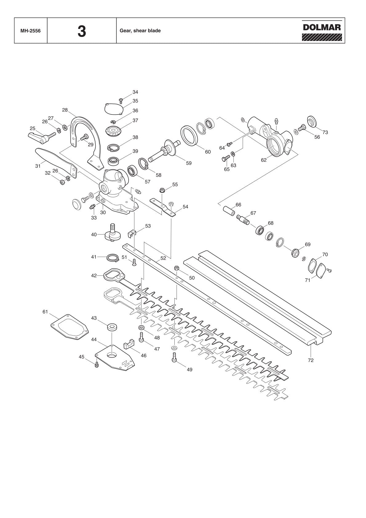 Pièces détachées débroussailleuse thermique Makita MH2556