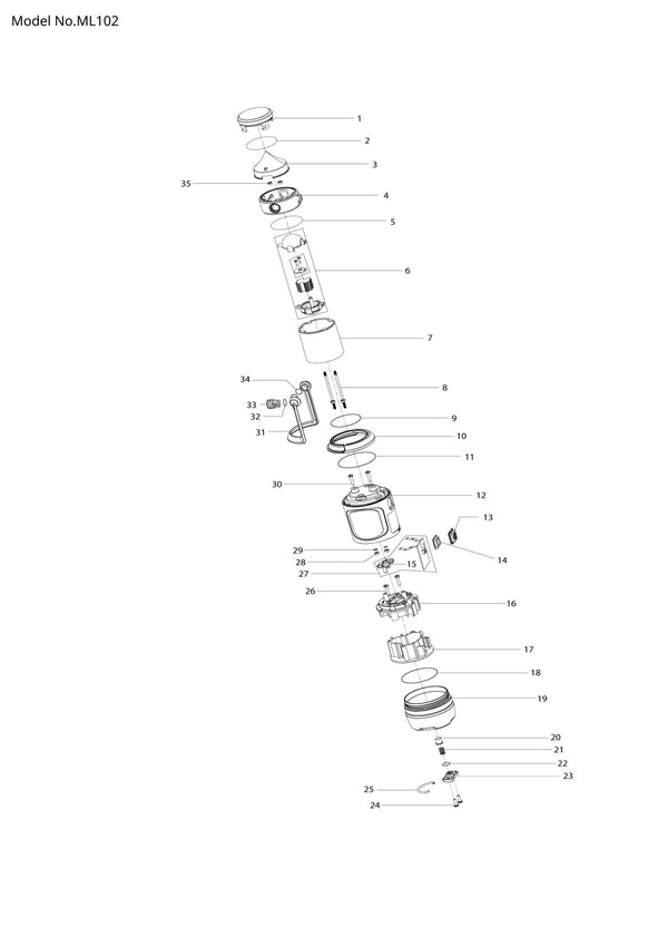 Pièces détachées lampe de chantier Makita ML102