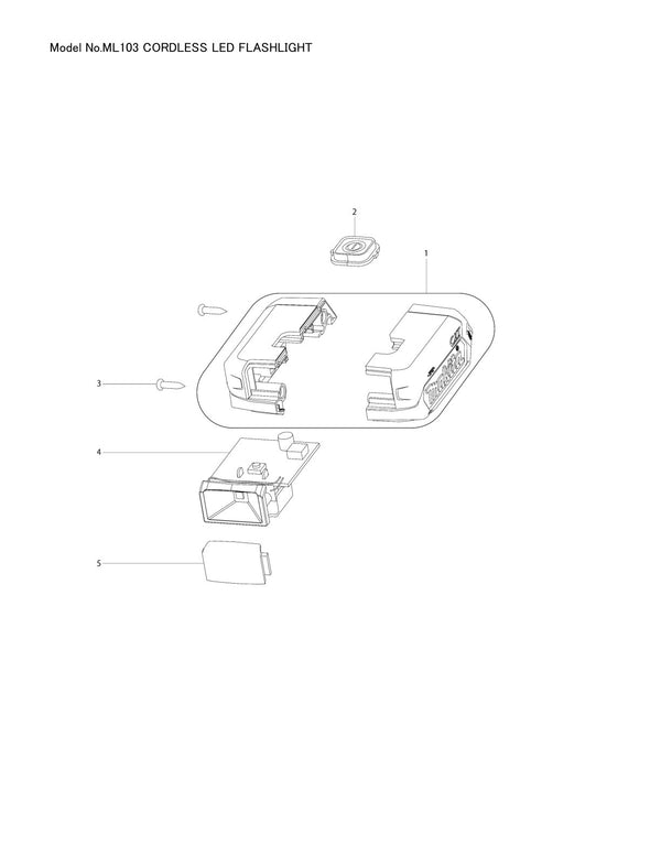 Pièces détachées lampe de chantier Makita ML103