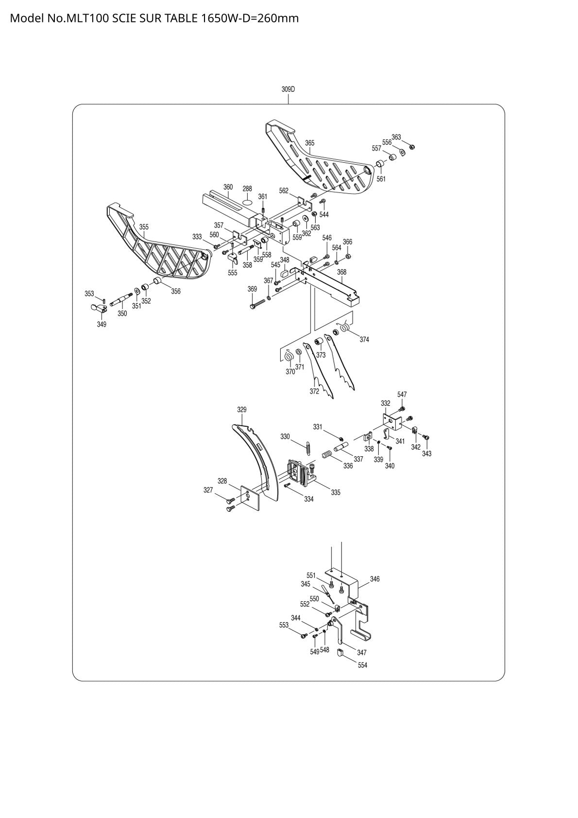 Pièces détachées scie / tronçonneuse Makita MLT100