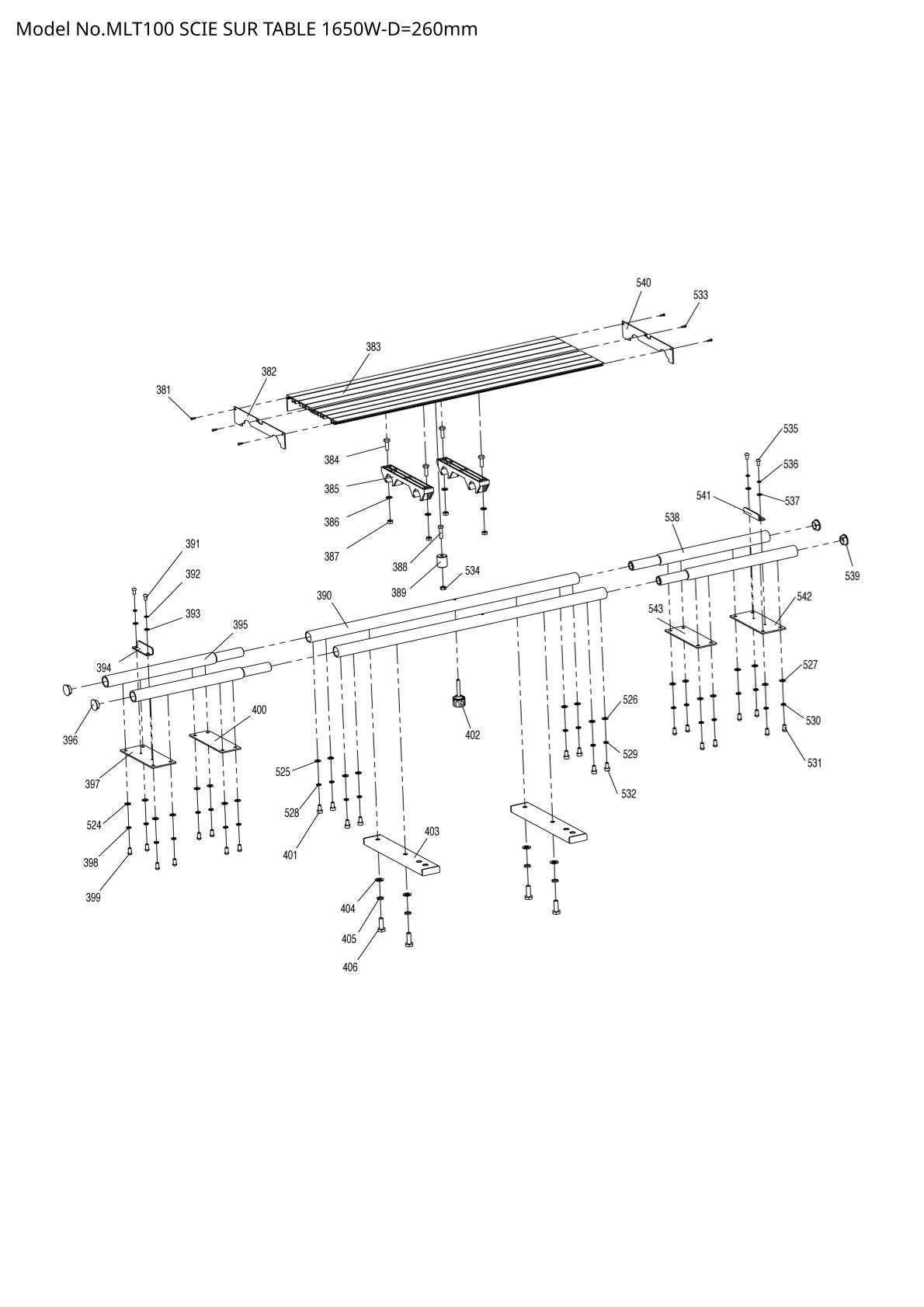 Pièces détachées scie / tronçonneuse Makita MLT100
