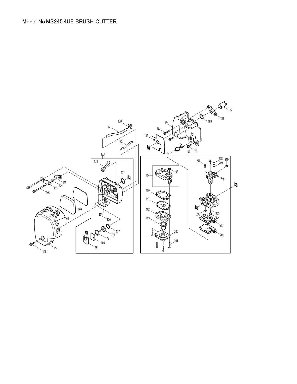 Vue éclatée Makita MS-245.4UE - page 3