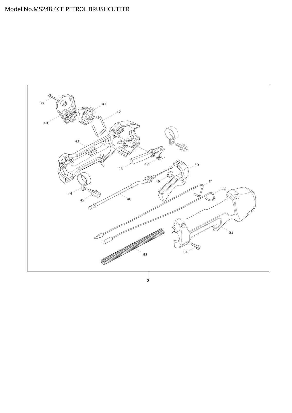 Vue éclatée Makita MS-248.4CE - page 2