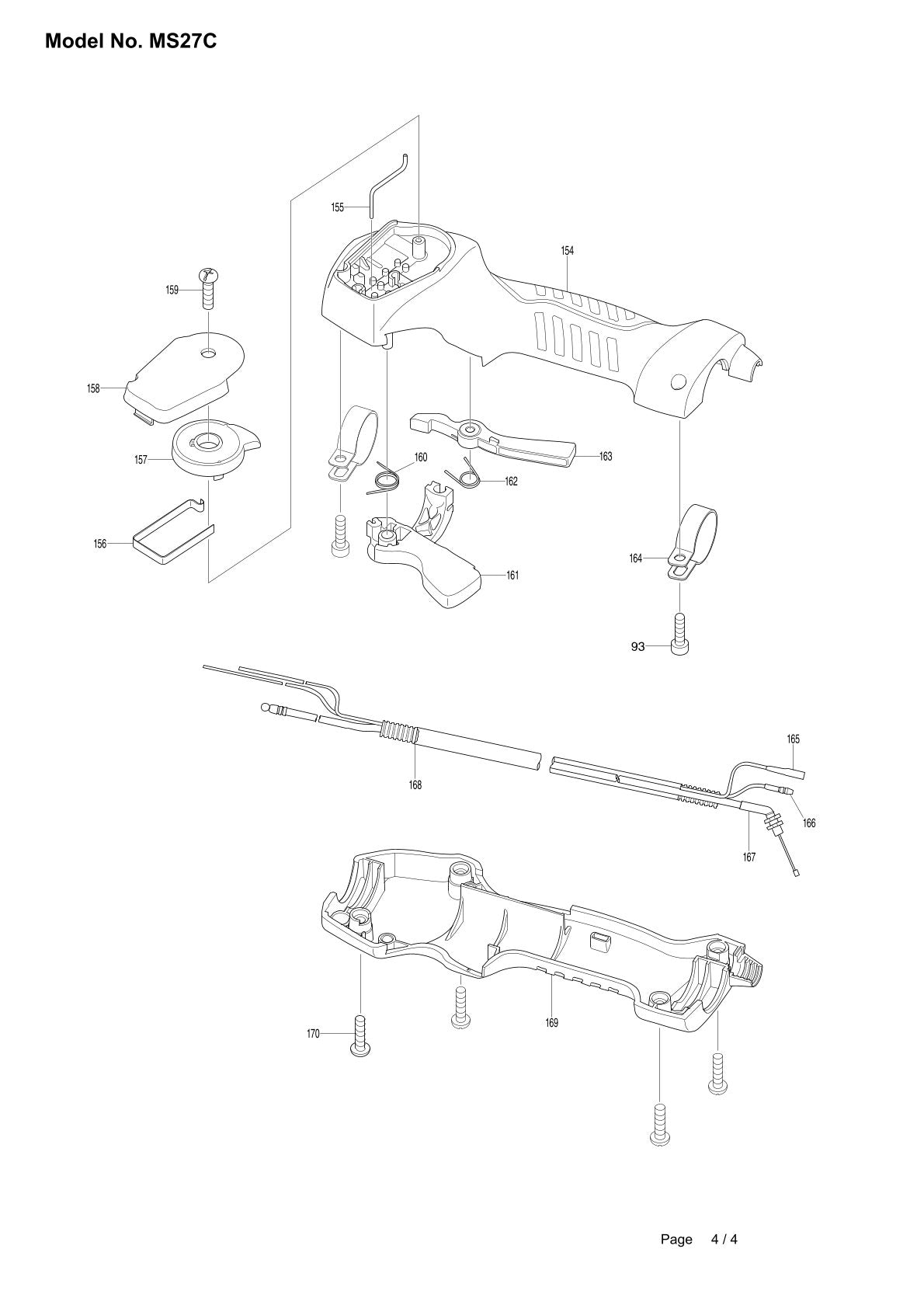 Pièces détachées débroussailleuse thermique Makita MS-27C
