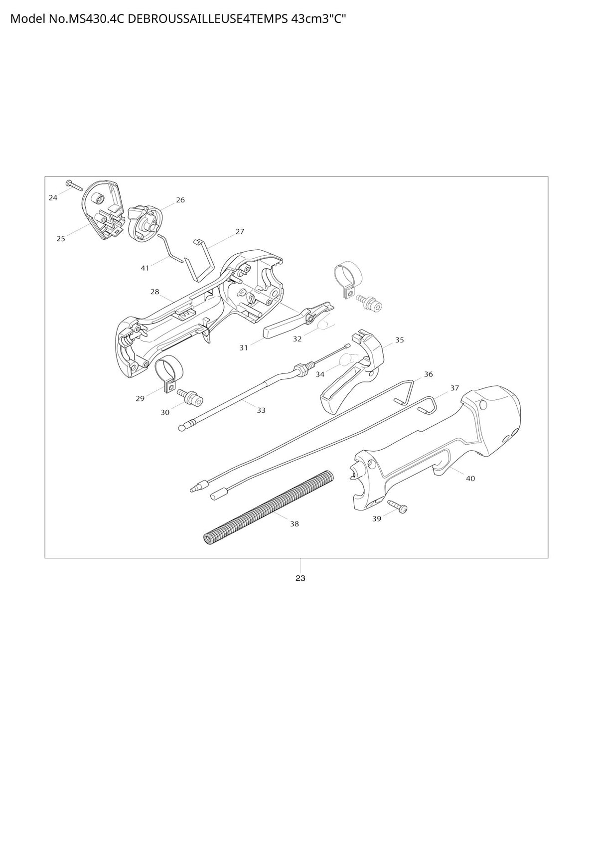 Vue éclatée Makita MS-430.4C - page 2