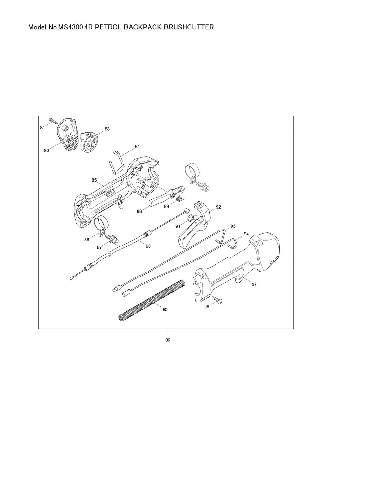 Vue éclatée Makita MS-4300.4R - page 3
