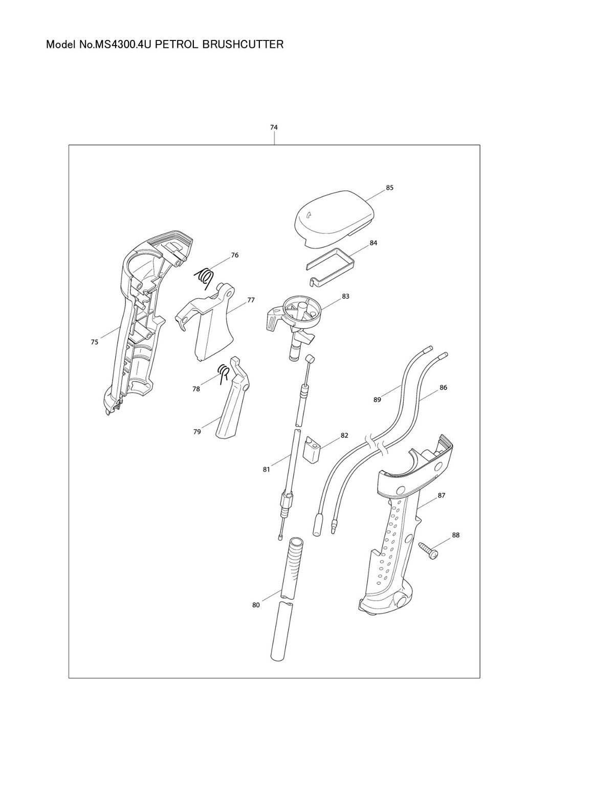 Vue éclatée Makita MS-4300.4U - page 2