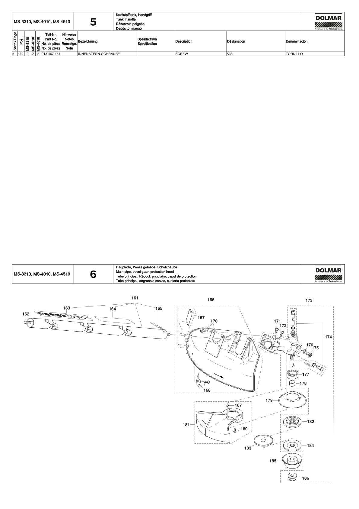 Pièces détachées débroussailleuse thermique Makita MS-4510