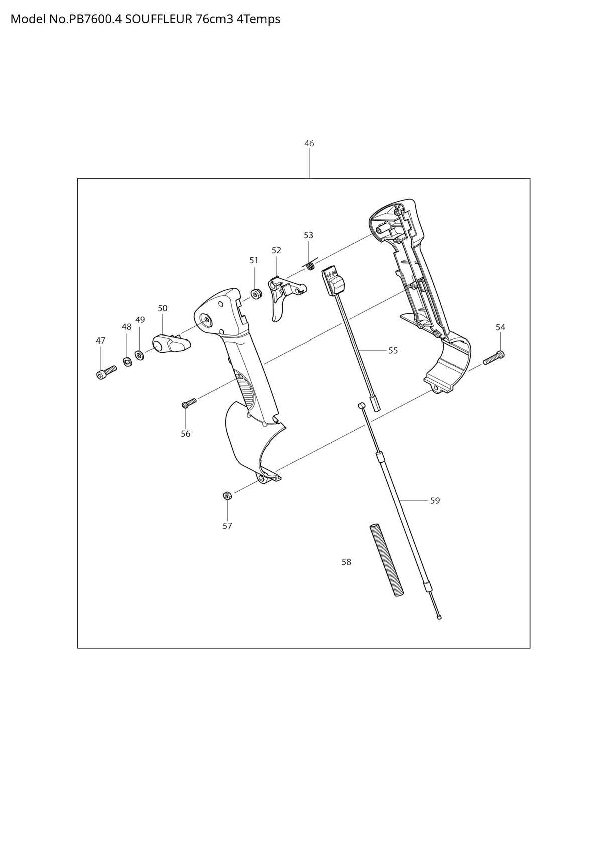 Vue éclatée Makita PB-7600.4 - page 2