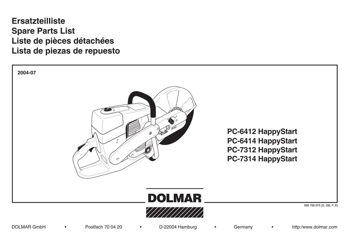 Pièces détachées découpeuse / surfaceuse béton Makita PC-7314