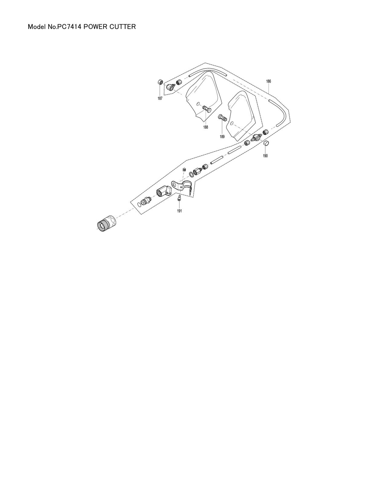 Pièces détachées découpeuse / surfaceuse béton Makita PC-7414