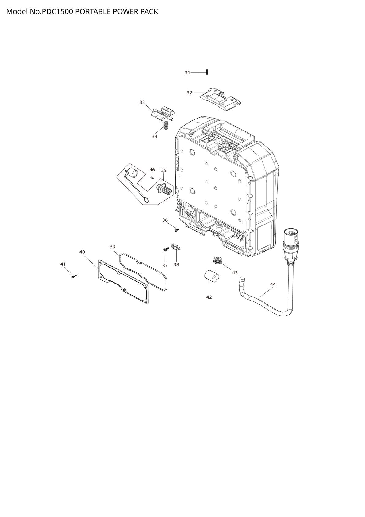 Pièces détachées chargeur / batterie Makita PDC1500